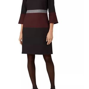 Hobbs London Simona Color-Block Shift Dress Size 14